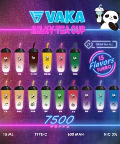 🍬VAKA奶茶杯 7500PUFFS拋棄式 vaka一次性奶茶杯 拋棄式電子煙 台灣現貨