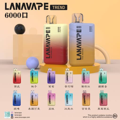 lana trend 拋棄式電子煙-一次性電子菸推薦-lana6000口-超高CP值-台灣現貨
