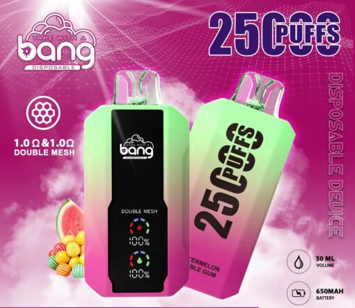 預售Bang Large- screen 25000口超大容量拋棄式/一次性可充電電-子-煙推薦